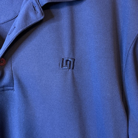 Loudmouth Polo Shirt Mens XL Blue Performance Golf Lightweight 100% Polyester - Picture 2 of 8